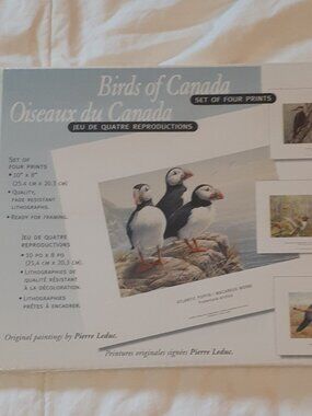 Birds of Canada Set of 4 Prints from Quebec / Canadian Artist Pierre LeDuc